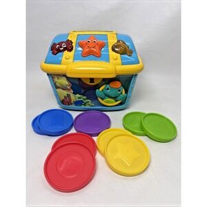 Baby Einstein Toy Count and Discover Treasure Chest 9 Colored Coins Works